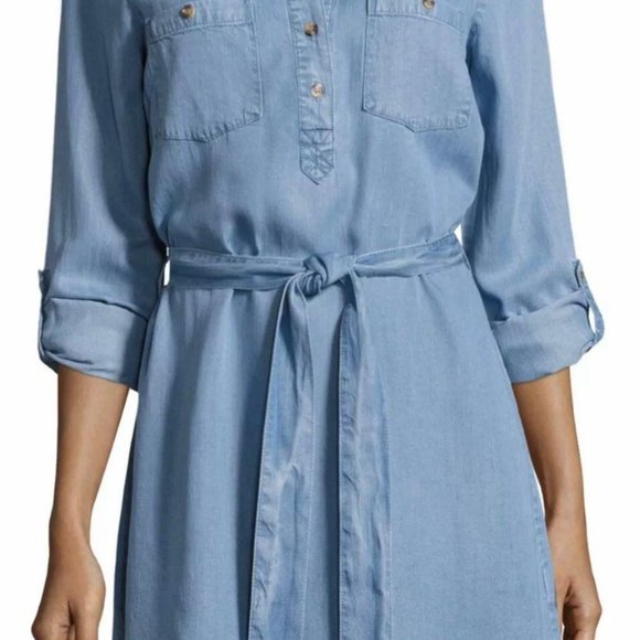Alexia Admor Belted Chambray Denim Shirt Dress - Picture 4 of 8